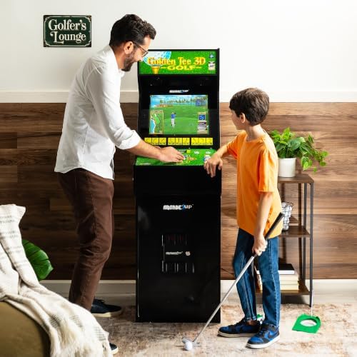 Arcade1Up Golden Tee 3D Deluxe Home Arcade, 8 Golf + Bowling Games | Over 5-Foot Video Game Machine with Trackball Controller