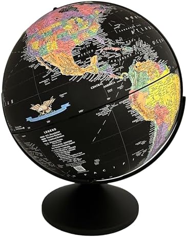 Replogle Eureka 16 inch desktop globe with up to date antique raised relief map and full swing gyromatic assembly. The beautiful antique ocean product has vast amounts of up-to-date information will pique the interest of any geographical connoisseur of a…