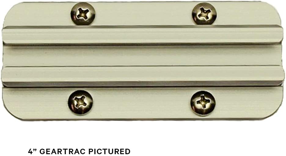 YakAttack GT175 Generation II GearTrac - Size Options | Heavy-Duty Silver Kayak Surface Mount Track | Accessory Mounting | Topside Installation | Compatible with 1/2" Wide Track Hardware