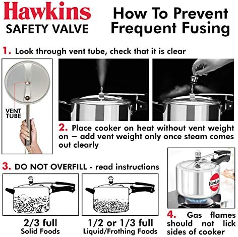 Hawkins B1010 3 Piece Pressure Cooker Safety Valve - B1010-3pcSet