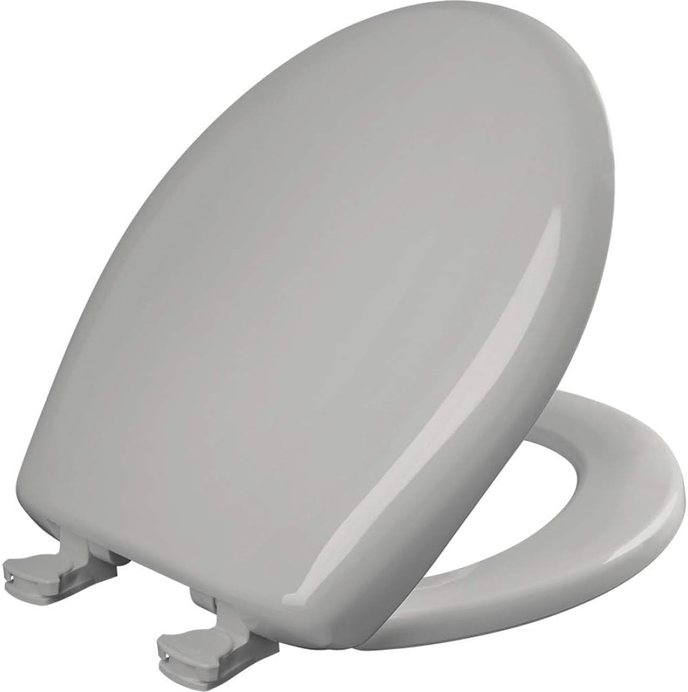 Bemis Classic Colors Slow Close Toilet Seat, Easy Clean Hinges and Durable Plastic Seat, Made in USA, Elongated, Black