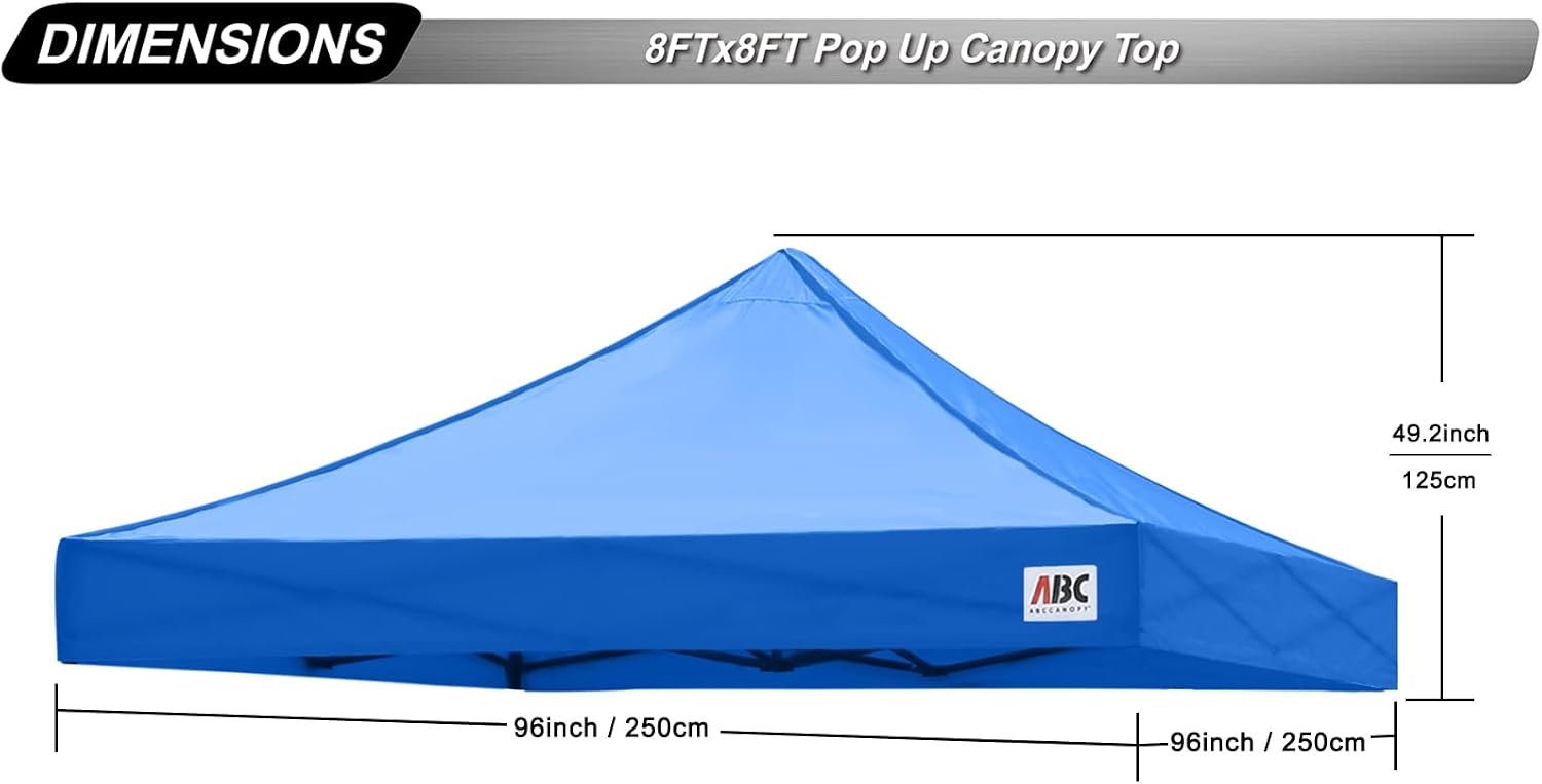 ABCCANOPY Replacement Canopy Top for Pop Up Canopy Tent 10x10 White