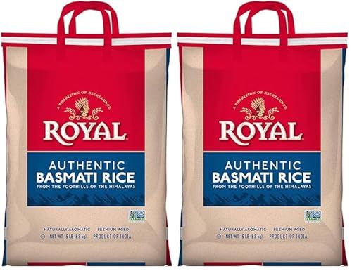 Authentic Royal - Naturally Aged Long Grain Indian White Basmati Rice - 20 Pound