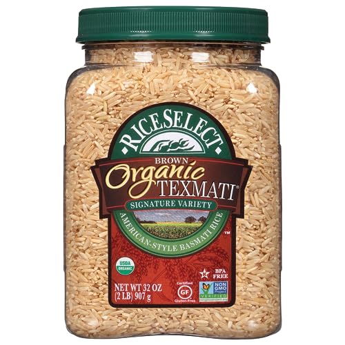 RiceSelect Organic Texmati White Rice, Long-Grain Basmati Rice