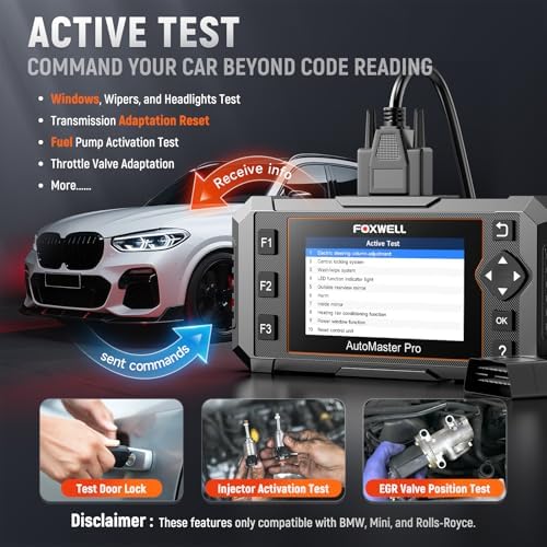 FOXWELL NT510 Pro fit for BMW, 2-in-1 Scan Tool & 12V Battery Tester | Full System Diagnostics, Bidirectional Control