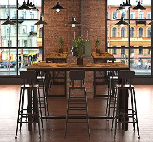 MUPATER 47'' Bar Table, Industrial Dining Table, High Top Table for 4, Tall Counter Height Pub Table for Dining Room, Kitchen or Living Room