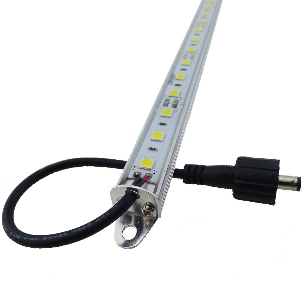 12" Blue 460nm LED Aquarium Fish Tank Light SMD5050 Waterproof IP67 | 18LEDs Aluminum LED Lighting 12V DC Grow Plant Light Bar Marine Reef Aquariums Lighs (No Adapter and Dimmer)