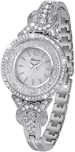 SIBOSUN Lady Women Wrist Watch Quartz Gold Stainless Steel Crystal Dress Fashion Bracelet
