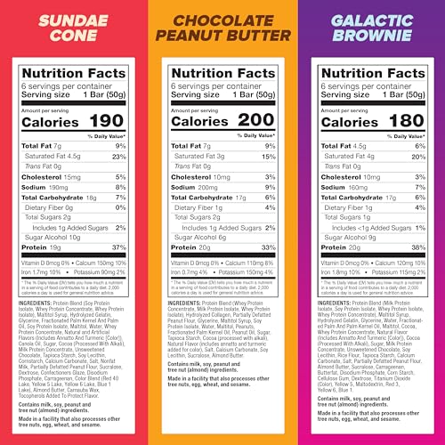Pure Protein Variety Pack Protein Bars, 20g-21g Protein, Gluten Free, 18 Ct | 3g Sugar, 190 Calories, Low Sugar* High Protein Snack