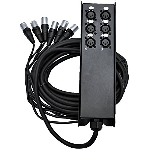 Seismic Audio Speakers 12 Channel Low Profile XLR Send Circuit Board Snake Cable, XLR Splitter Cable, 100 Feet