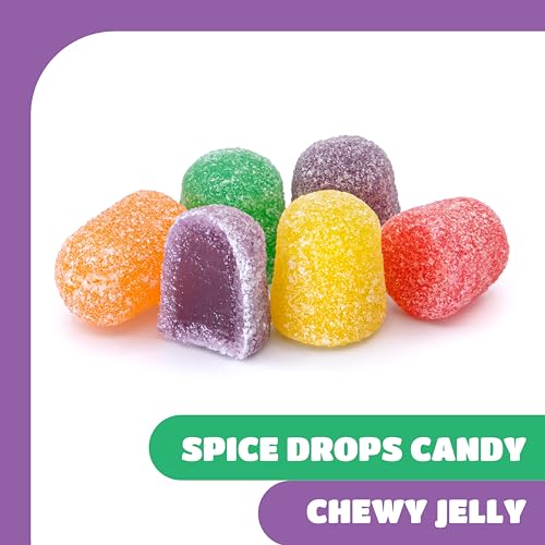 Spice Drops Candy, Spiced Gum Drops, Jelly Candy - 2 Lb Pack | Anise, Clove, Cinnamon, Wintergreen, Peppermint, Spearmint, Nostalgic Candy