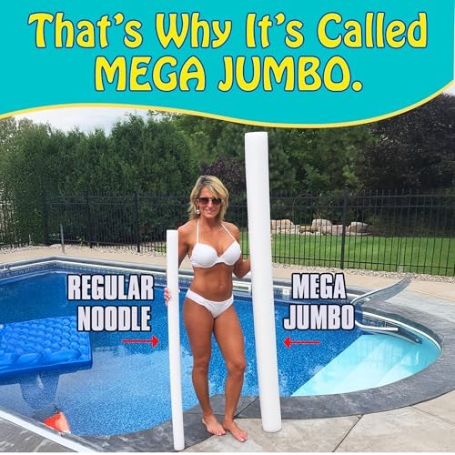 Oodles of Noodles MEGA Jumbo Pool Noodle, 6ft x 5in, White | Biggest pool noodle ever, multi-purpose, approx 6ft x 5in size.