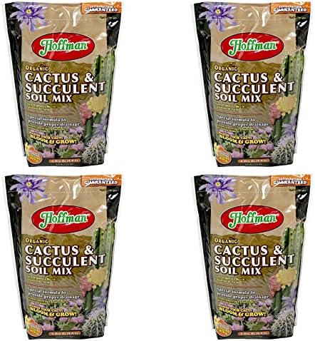 Hoffman 10404 Organic Cactus and Succulent Soil Mix, 4 Quarts, Brown/A