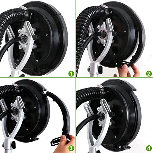 ZenStyle Electric 6 Speed Variable Drywall Sander 800W Swivel Drywall Disc Vacuum Sander with 6 Sandpads