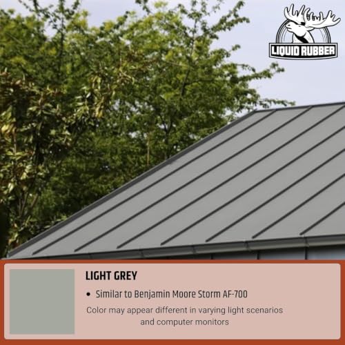 Liquid Rubber Color Roof Sealant - Flat & Metal, White, 1 Gallon | Elastomeric Roof Coating - Waterproof, UV-Stable & Flexible - Compatible with Low-Slope Roofs, Resists Cracking & Chipping