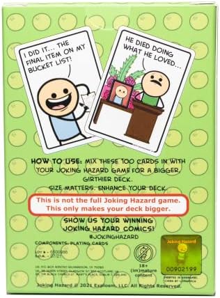 Joking Hazard Deck Enhancement #1 - Expansion Pack for Fun Party Games by Cyanide & Happiness, 100 New Hilarious Comic Cards | Perfect for Game Night