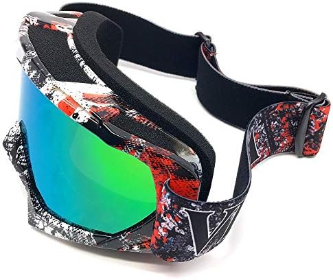 Dirt Bike Goggles, ATV Motorcycle UTV MX OTG Accessories Goggle Glasses & Anti Fog Ski Goggles, Racing Skiing Dirtbike