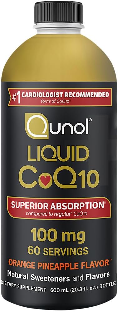 Qunol Liquid CoQ10 100mg, Superior Absorption, Antioxidant, 20 Ounces | #1 Cardiologist Recommended Supplement for Heart Health, Coenzyme Q10 Supplement to support Vascular Health & Cellular Energy