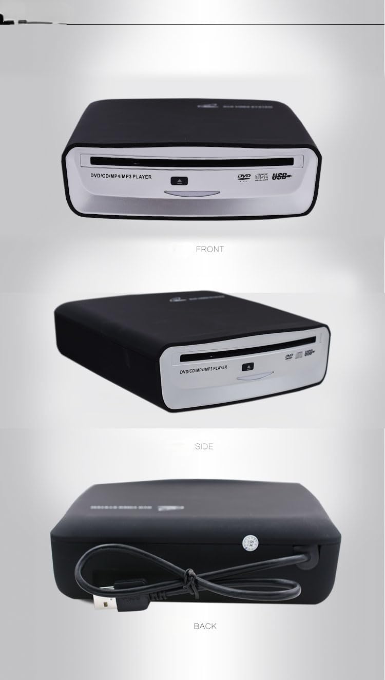 Car External Universal CD Player | USB External Car Slot-Load CD Player Compatible with Android Navigation (Android Version 4.4 and