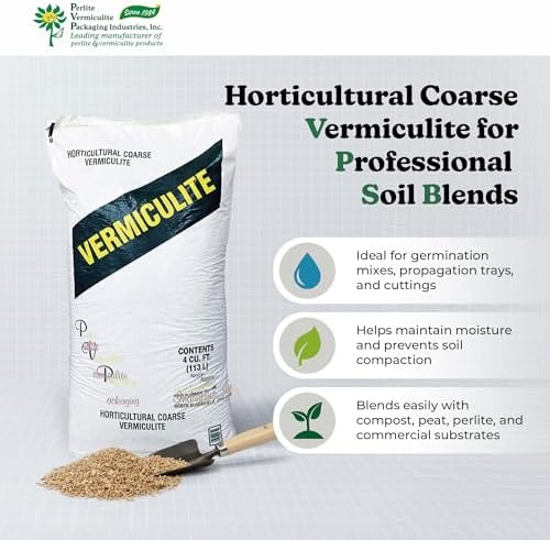 PVP Industries Horticultural Coarse Vermiculite, Natural and Odorless Mix