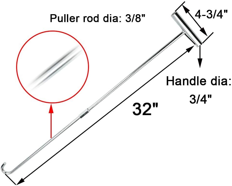 5th Wheel Pin Puller 31" Solid Steel with Chrome Plating Heavy Duty - 1pack