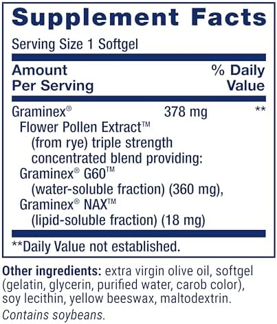 Life Extension Triple Strength ProstaPollen, 30 Softgels | Supports Prostate Health & Function, Flower Pollen Extract, Gluten-Free, 1 Daily