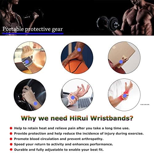 2 Pack Wrist Compression Strap and Wrist Brace Sport Wrist Support for Fitness, Weightlifting, Tendonitis, Carpal Tunnel Arthritis, Pain Relief-Wear Anywhere-Adjustable (Black)