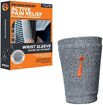 Incrediwear Wrist Sleeve – Wrist Brace for Women and Men, Helps with Inflammation, Swelling & Joint Pain Relief, Wrist Support for Recovering from Injury & Surgery (Grey, Large)
