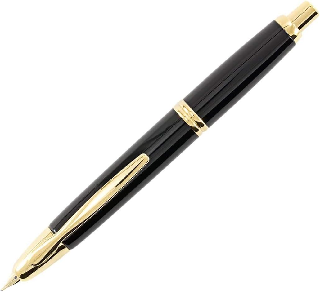 PILOT Vanishing Point Collection Refillable & Retractable Fountain Pen, Matte Black Barrel, Blue Ink, Fine Nib (60580)