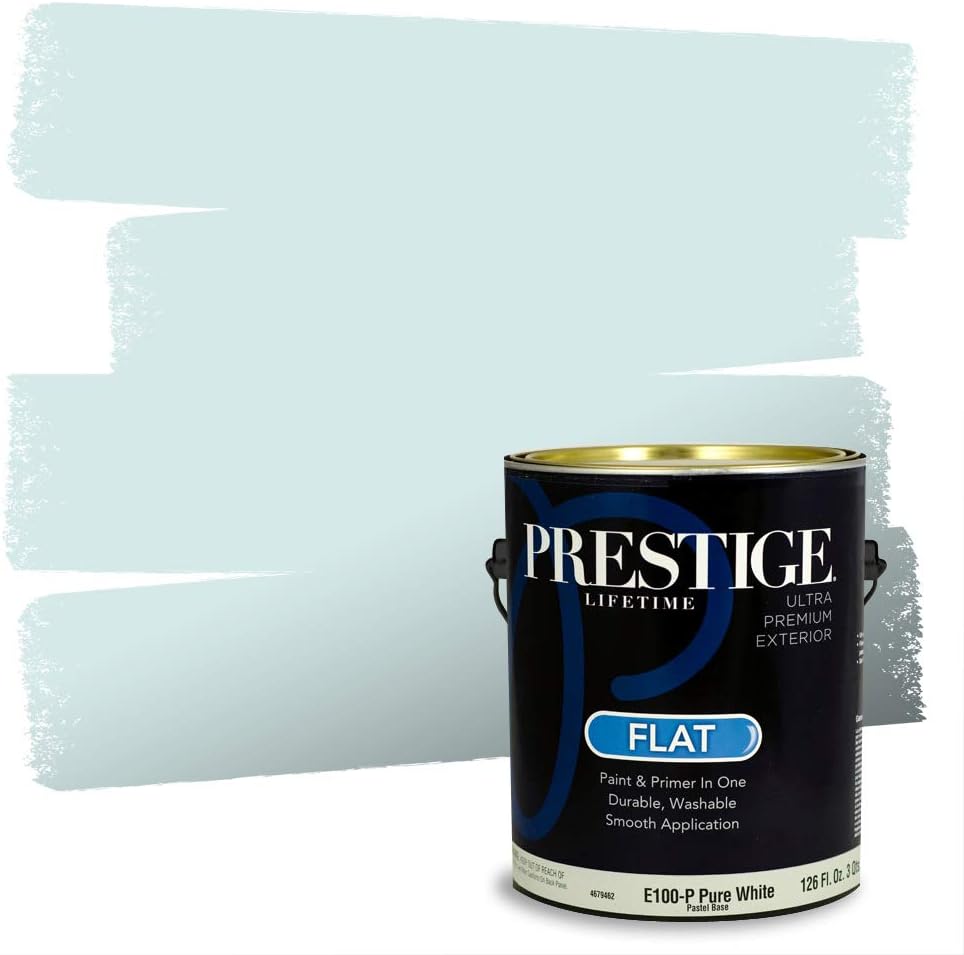 PRESTIGE Paints Exterior Paint and Primer In One, 1-Gallon, Satin, Comparable Match of Sherwin Williams* Blue Nile*
