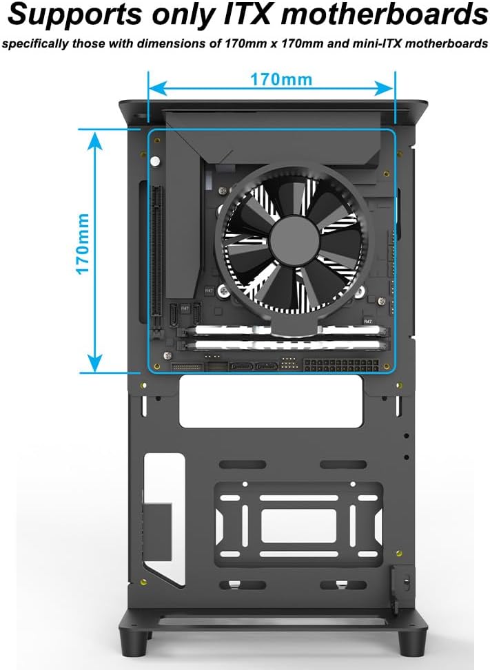 PC Creative Assembly Frame Test Bench，DIY Computer Case PC Frame Desktop Chassis Rack Stand Open Air Testbench Fits ATX ITX M-ATX Motherboard (ITX)