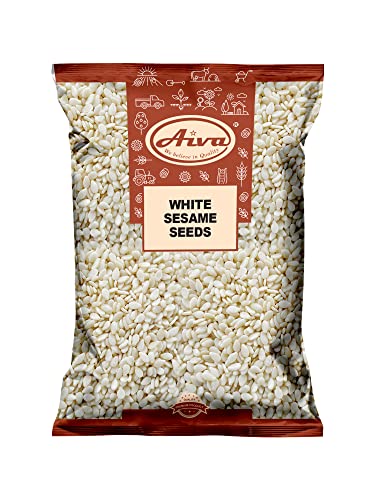 AIVA - SESAME SEEDS HULLED | Natural, Raw, Hulled |Perfect for Noodle Dishes, Sushi, Stir-Fries and Coating - (5 LB)
