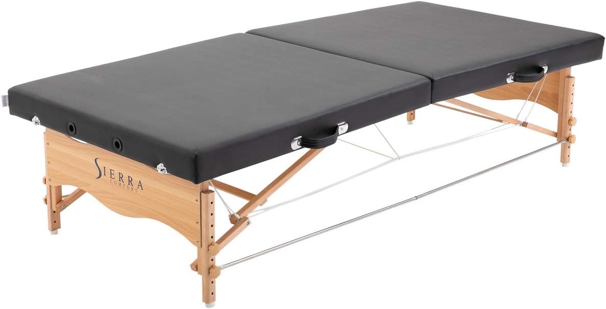 Sierra Comfort Low-Level Portable Massage Table, SC-1004 (Black)