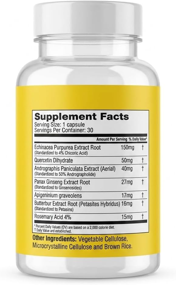 HybridAR Sinus & Nasal Support Herbal Supplement for Adults, 30 Veggie Caps | Daily immunity