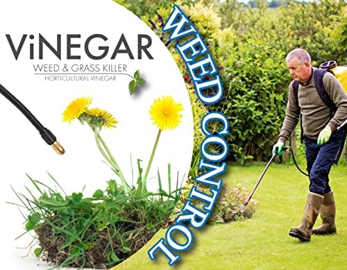 578 Vinegar Weed & Grass Killer Approved for Organic Production Pet Safe Glyphosate Free Herbicide, Gallon 1, Yellow