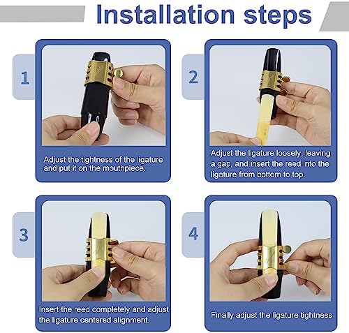 Tenor Saxophone Ligature Double Screws Gold Tenor Saxophone Ligature Fastener