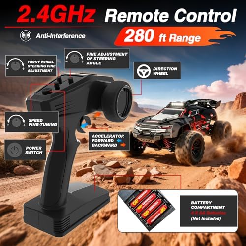 KGF 1:18 Scale All Terrain RC Cars for Adults, High Speed Remote Control Car | Fast RC Cars for Boys Age 8-1, 2.4GHz 4WD Off Road Monster Truck