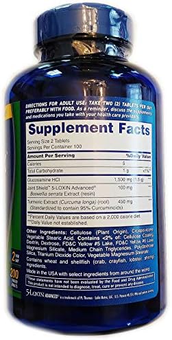 Osteo Bi-Flex, Triple Strength + Turmeric, 200 Tablets, with Glucosamine HCI and Turmeric Curcumin, Joint Supplement for Men and Women