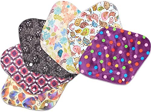Teamoy 11.6" Reusable Menstrual Pads, Cloth Sanitary Pad, Panty Liners | Washable, Super-Absorbent, Soft and Comfortable