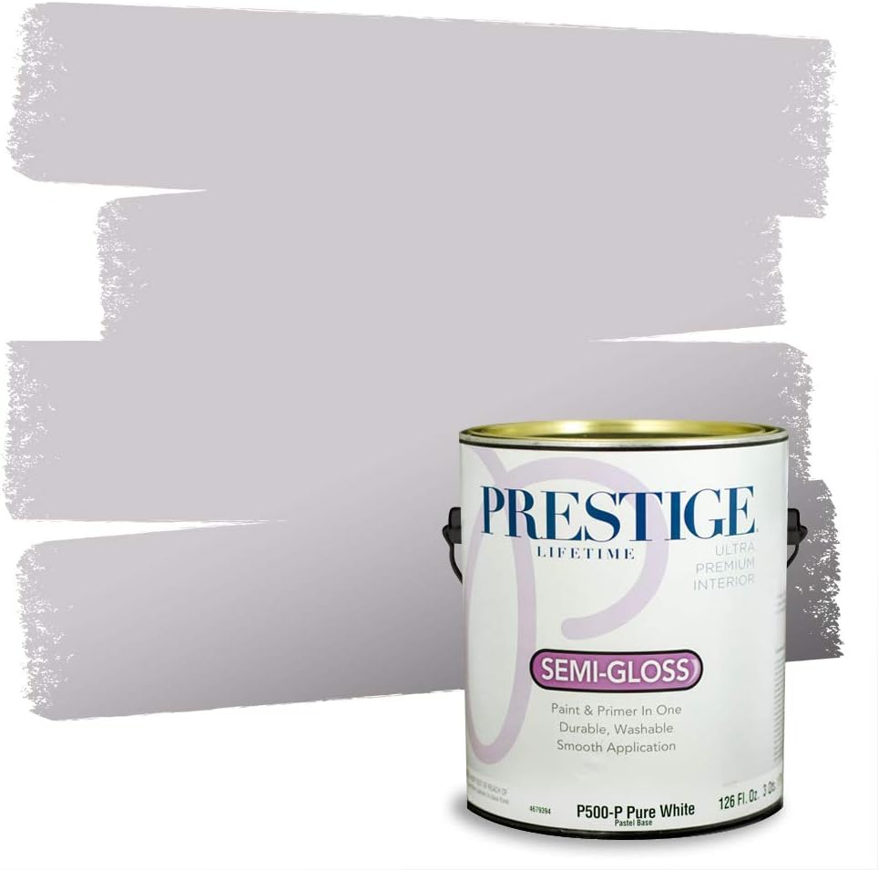 PRESTIGE Paints Exterior Paint and Primer In One, 1-Gallon, Satin, Comparable Match of Sherwin Williams* Ash Violet*