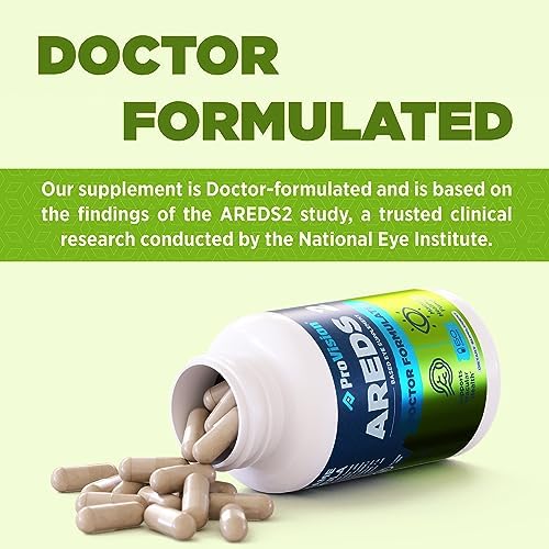 Provision AREDS 2 Eye Vitamins - Lutein and Zeaxanthin Complex, 60 Capsules | Doctor Formulated Vision Supplements for Adults with Vitamin C, E, Zinc
