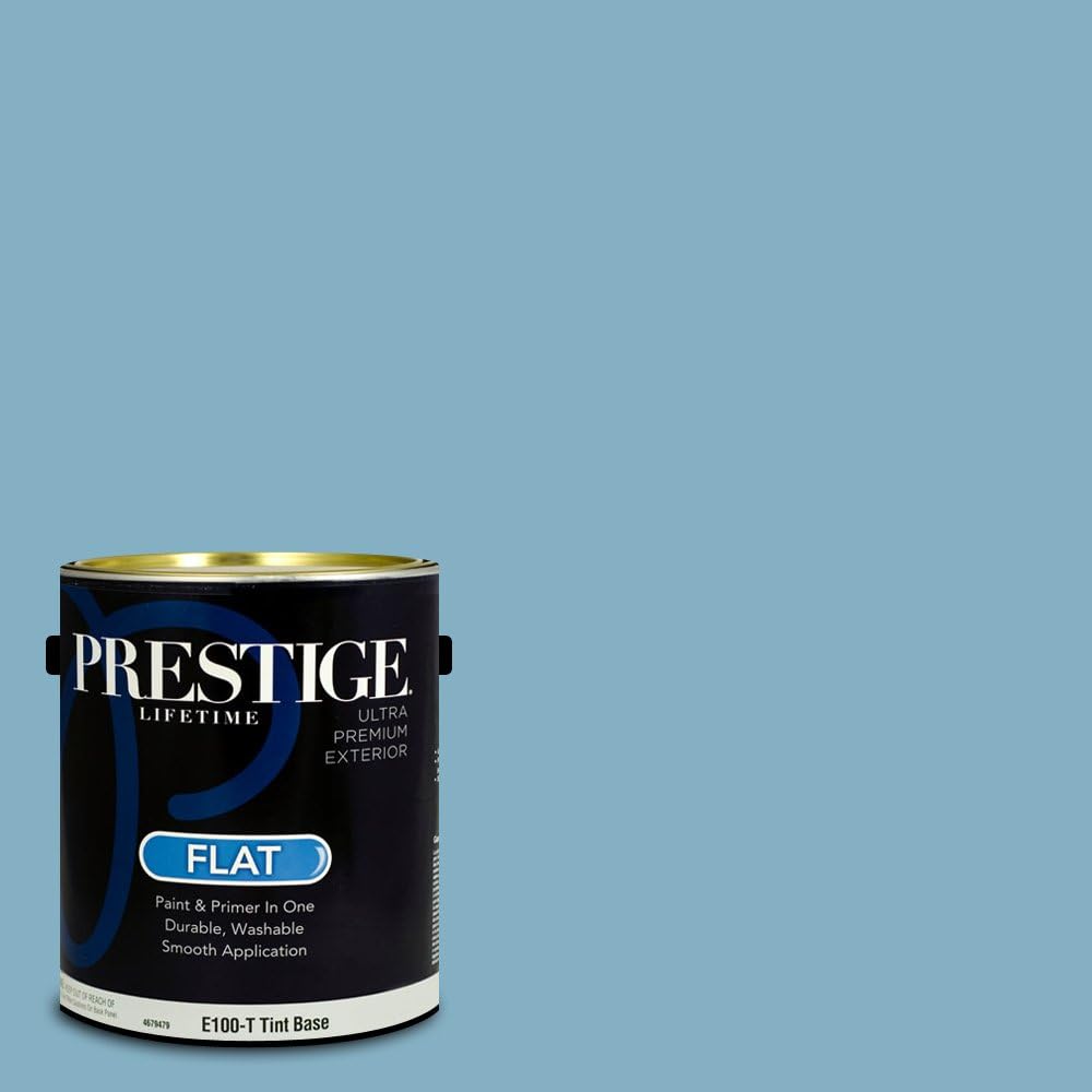 Prestige Paints E400-P-SW6506 Exterior Paint and Primer in One, 1-Gallon, Satin, Comparable Match of Sherwin Williams Vast, 1 Gallon, SW45-Vast Sky