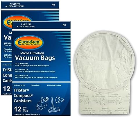 Envirocare Replacement Micro Filtration Vacuum Cleaner Dust Bags made to fit TriStar Compact, Patriot, Miracle Mate, Airstorm, MG1, MG2, Tristar EXL