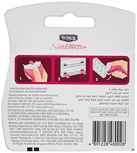 Schick Silk Effects+ Plus Refill Cartridges (Pack of 3) 1 pack