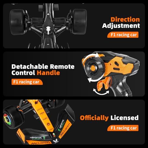 MIEBELY Official Licensed 1/14 McLaren F1 Remote Control Car for Adults Kid | MCL38 F1 RC Car, 2 Rechargeable Batteries