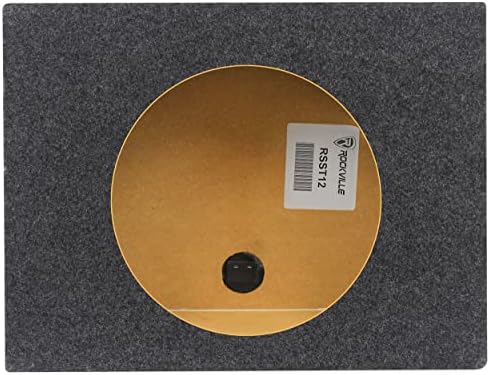 Rockville RSST12 Single 12" Sealed Shallow Car/Truck Subwoofer Enclosure | 0.9 cu.ft., 5/8" MDF, Made in USA, Gold Terminals, 6" Mounting Depth