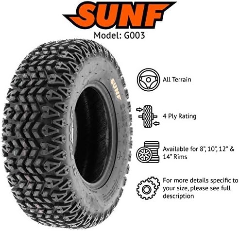 SunF 22x11.00-10 Golf Cart Tire, Lawn Garden Tire 22X11-10, G003, Rim(s) NOT included