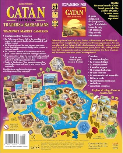 CATAN Traders & Barbarians Board Game Expansion - Customize Your Asmodee CATAN Experience, Strategy Game, Family Game for Kids and Adults, Ages 12+, 3-4 Players, 90 Minute Playtime | Customize Your Asmodee CATAN Experience, Strategy Game, Family Game for…