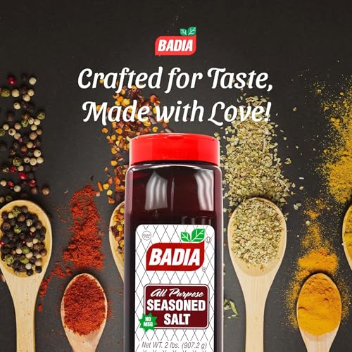 Badia Seasoned Salt, 2 lbs - Savory Blend of Salt, Herbs and Spices | A savory blend of salt, herbs and spices designed to enhance the flavor of meats, poultry, seafood, and vegetables