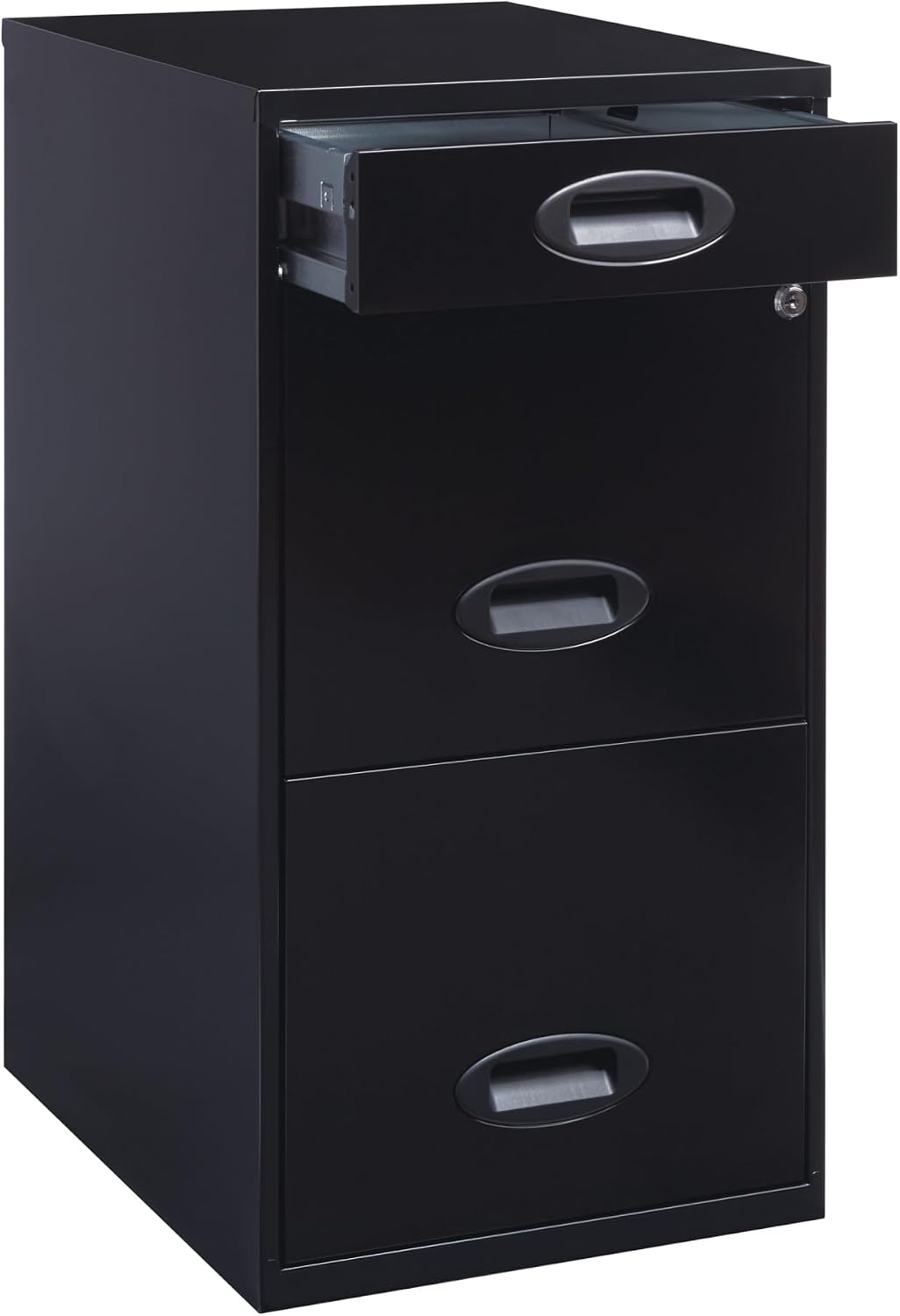 Realspace® SOHO 18" D 3-Drawer Organizer Vertical File Cabinet, Black